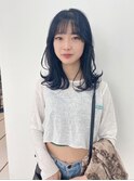 韓国レイヤーカット/ブルーブラック