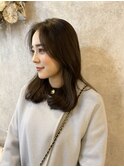 顔まわりレイヤーロブ#韓国風巻き