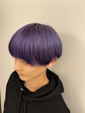 バチカ(BATICA) 色落ちホワイトブロンド パープルカラーハイトーン