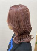 20代30代40代/ハイトーンカラー/ミルクティーピンク