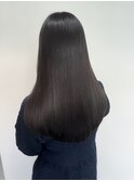暗めのグレージュ×髪質改善で一本一本まで最高の艶髪に*