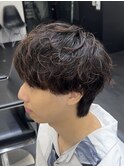 シャドウパーマ刈り上げマッシュメンズパーマ