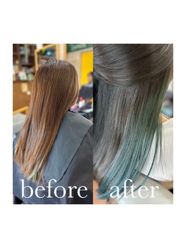 スミカ(sumica) #オリーブベージュ#インナーグリーン#インナーカラー