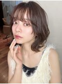 レイヤーボブ透明感カラー髪質改善オリーブベージュ