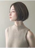 ★暗めカラーグランマッシュフェイスフレーミングデザインカラー