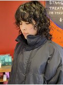 マッシュウルフのパーマスタイル