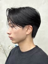 メンズセンターパートニュアンスパーマ毛流れ縮毛矯正刈り上げ