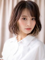 カバーヘアアンドスパ ブリス 浦和(COVER HAIR&SPA bliss)&nbsp;大人美人イヤリングカラー抜け感カールこなれボブY浦和20代30代