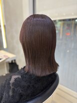 フレア(FLAiR)&nbsp;30代40代白髪染めでも可愛い艶感バイオレットカラー外ハネ