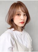 斜めバング艶感こなれヘア愛され美髪くびれヘアワンカール