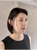 セミウェット× シースルーボブ