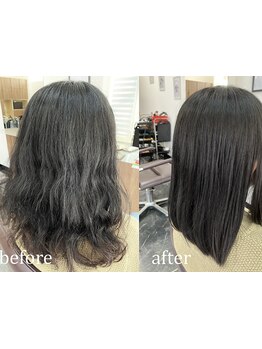 【イオン東長崎店/駐車場完備】厳選したこだわり商材で、うねりのない艶感たっぷりのストレートをお届け♪