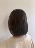 大人上品なうる艶ミニボブ×シックブラウン/髪質改善