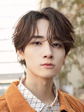 オーシャントーキョーウエスト 心斎橋 (OCEAN TOKYO WEST) シースルーセンターパートツーブロックラウンドマッシュウルフ