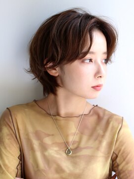柔らかショートボブ/ココアブラウン