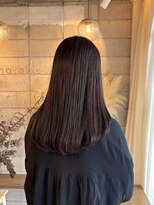 ハナタバ(hanataba)&nbsp;＊ブリーチなしで深みのあるカシスレッドカラー＊