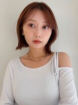 ガーデンヨコハマ(GARDEN YOKOHAMA)&nbsp;レイヤーボブ　くびれヘア　ウォームブラウン　似合わせカット