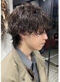 メンズミディアム　シャドウパーマ