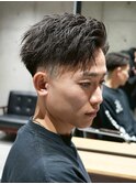 MEN'S/かき上げフェザーショート×テーパーフェード