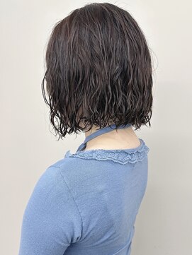 モリオ(morio) *外ハネボブゆるふわパーマボブ大人ボブ顎ラインボブ30代40代