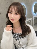 エヌアイ オモテサンドウ(ni omotesando)&nbsp;大人かわいい◇暗めまろやかモカブラウン顔周りレイヤーカット