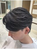 曲がる縮毛矯正センターパートフェザーパーマ髪質改善