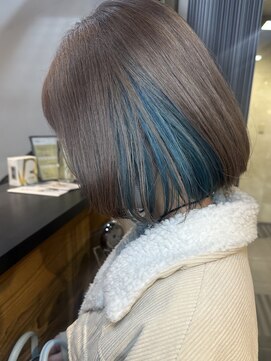 コル アサヒカワ(col asahikawa) ピンクベージュ×アクアブルー