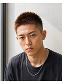 フェード×スパイキーショート束感ツイストパーマメンズスタイル