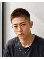 MEN's Baguz MEN'Sカット/ MEN'Sパーマ/ MEN'Sカラー フェード×スパイキーショート束感ツイストパーマメンズスタイル