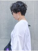 short[丸みショート、無造作カール、パーマ]