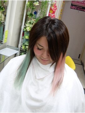 エクステ専門店ミキ 横浜店(MIKI) パステルカラーエクステ★大人カワイイ★ピンク・水色♪