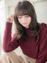 ブルー(BLUE)&nbsp;*CUORE水戸*…大人可愛いシースルー前髪x小顔フリンジウェーブb