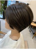 くすみネイビー×ショートスタイル