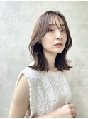 フェイスレイヤーで大人かわいいくびれヘア*ココアベージュ