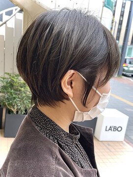 ラボー ノースプラザ店(LA'BO) 【LA'BO三浦】丸みショート×耳掛けショート