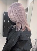 Y45_ホワイトピンク ブリーチ2回~