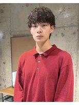 キュー(Cue_)&nbsp;無造作王道マッシュメンズカットニュアンスパーマ（表参道原宿）
