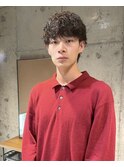 無造作王道マッシュメンズカットニュアンスパーマ(表参道原宿)