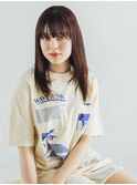 たっぷりレイヤーのショコラブラウンセミロング