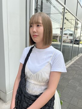 カフ(CAF) CAF FUKO ミルクティーベージュ/ハイトーン/ボブ/大阪/心斎橋