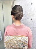 ミディアムボブから和装アップ★着物ヘア　着付けヘアセット