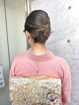 ミラ(Mila) ミディアムボブから和装アップ★着物ヘア　着付けヘアセット