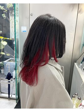 シェリ ヘアデザイン(CHERIE hair design) ロングウルフ×インナーレッド☆