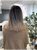 ミルクティーベージュのバレイヤージュ◎20代30代40代