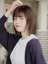 ガーデン オオタカノモリ(garden otakanomori)&nbsp;簡単スタイリング大人のカジュアルぱつっとボブ×透明感カラー