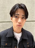 艶センターパートニュアンスパーマダークアッシュ韓国マッシュ