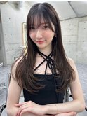 韓国ヘアーハッシュカットレイヤーカットグレージュブリーチ無し
