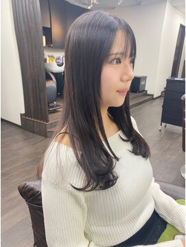 ヘアーサロン アウラ(hair salon aura) 【aura】フェイスレイヤー/シースルーバング/グレージュ