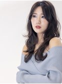 高円寺/レイヤーカット/ウェットヘア/オリーブベージュ