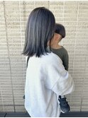 自由が丘美髪外ハネボブブルーブラックイメチェンワイドバンク